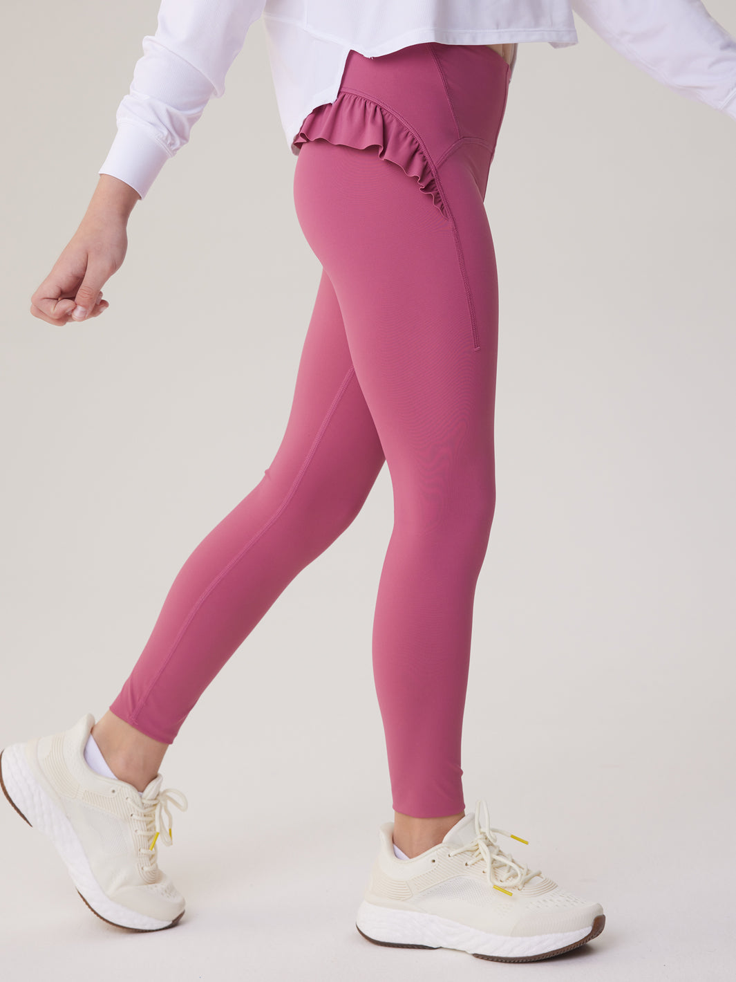 Leggings con falda con volantes